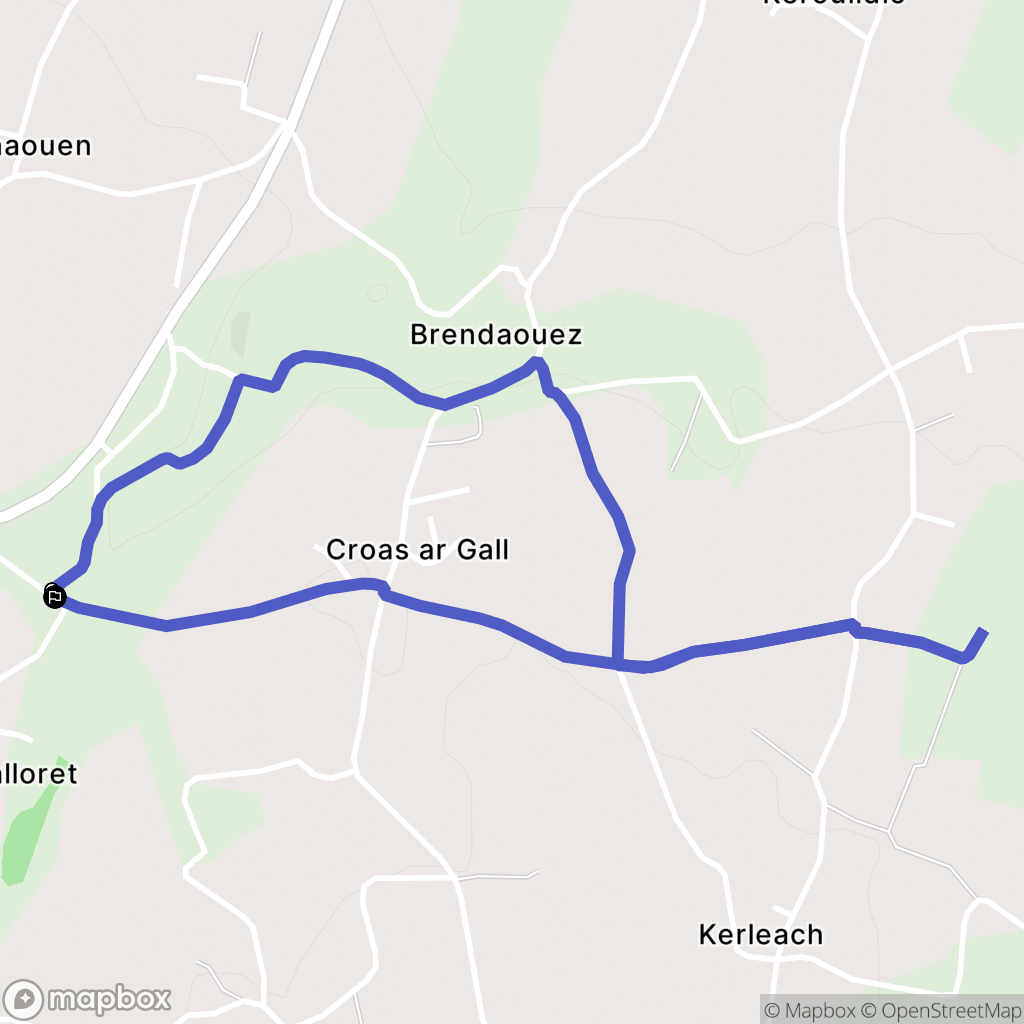 Guissény : carte du parcours de randonnée - France