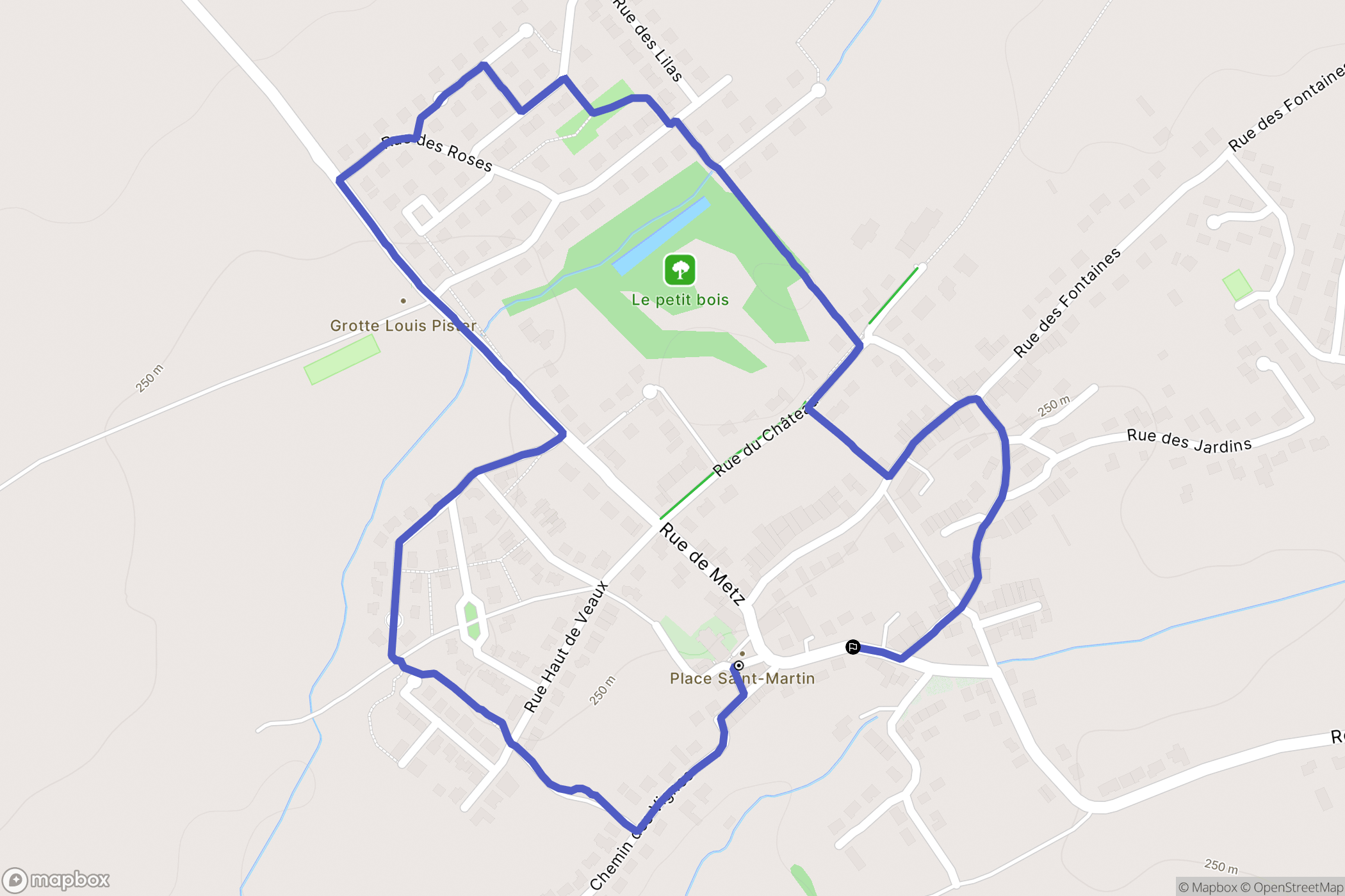 Retonfey : carte du parcours de randonnée - France