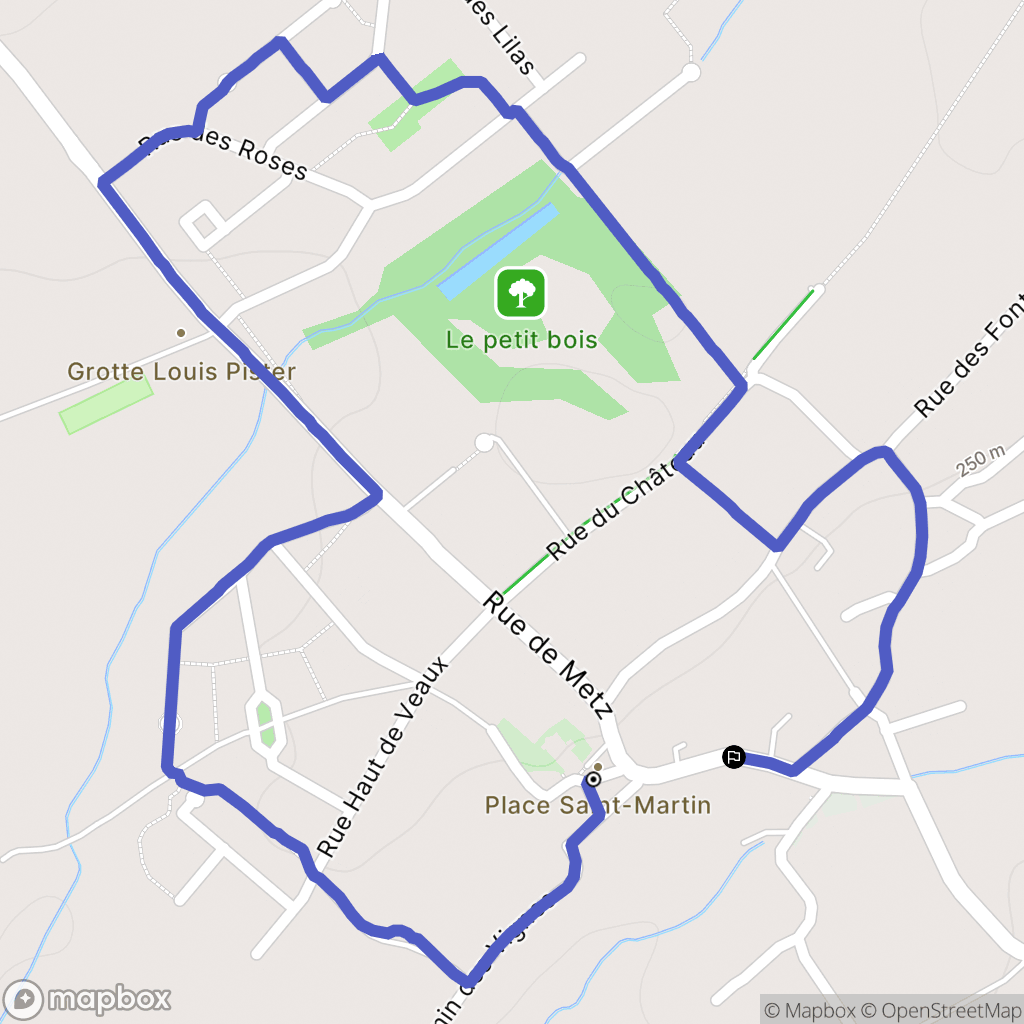 Retonfey : carte du parcours de randonnée - France