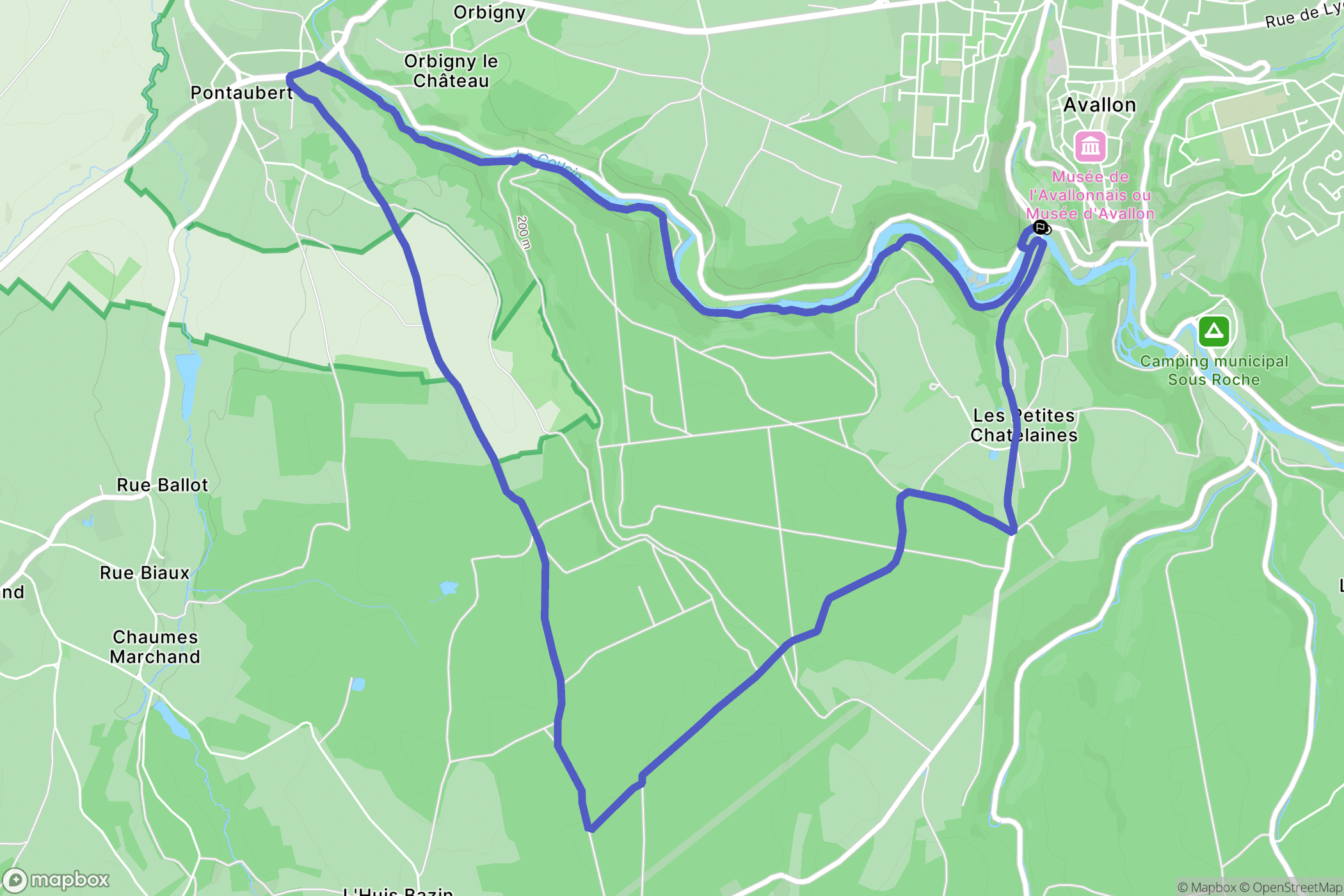 Avallon: routekaart voor buitenactiviteiten - France