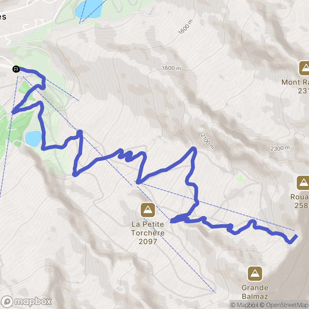 La Clusaz : carte du parcours de randonnée - France