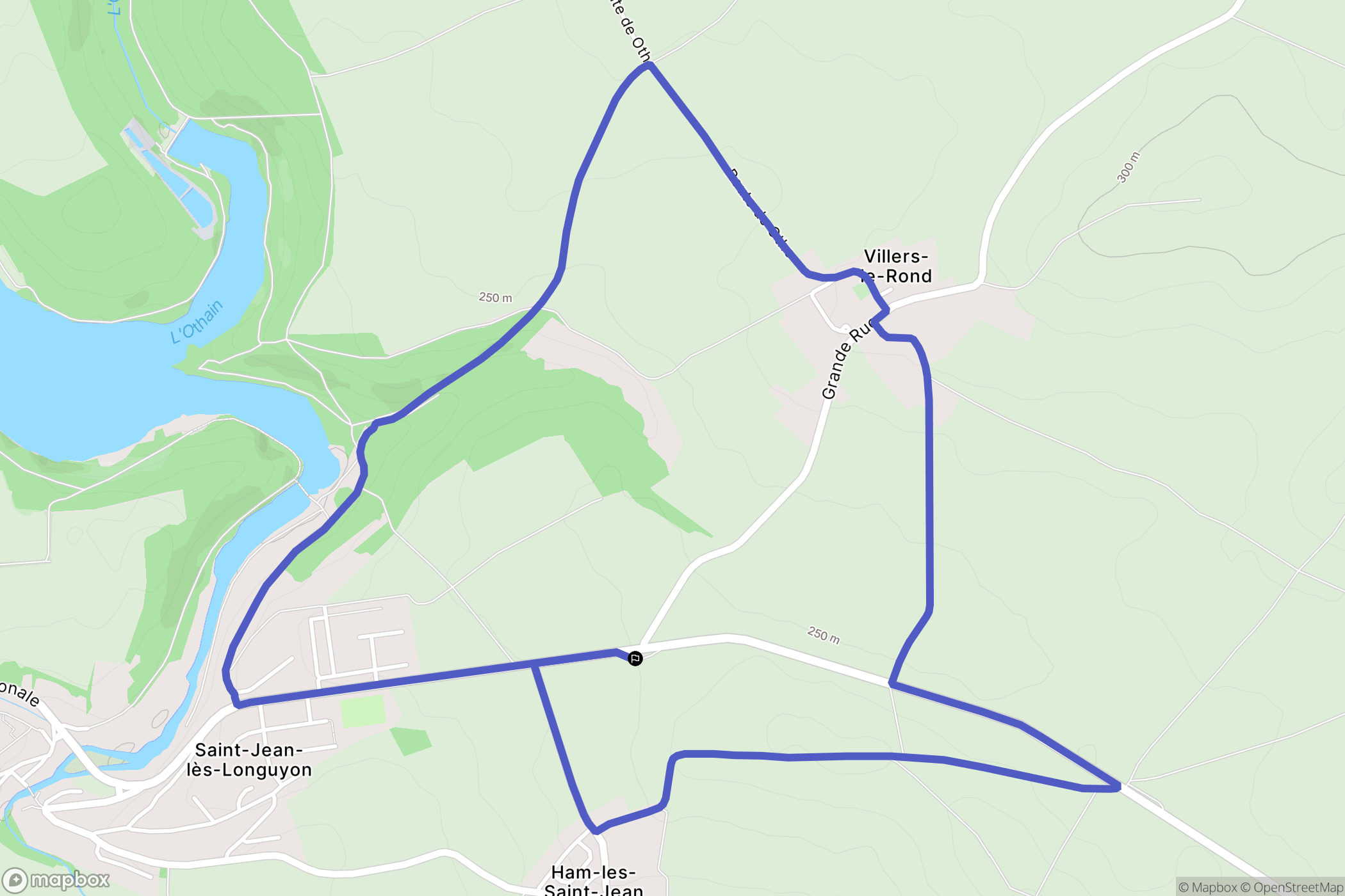 Saint-Jean-lès-Longuyon : carte du parcours de randonnée - France