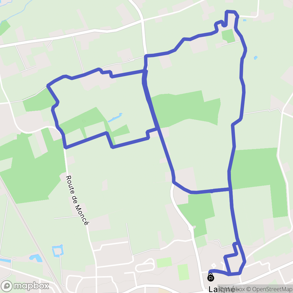 Laigné-en-Belin : carte du parcours de randonnée - France