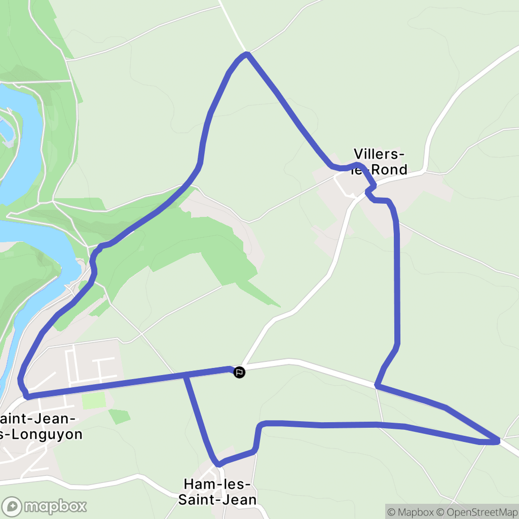Saint-Jean-lès-Longuyon : carte du parcours de randonnée - France