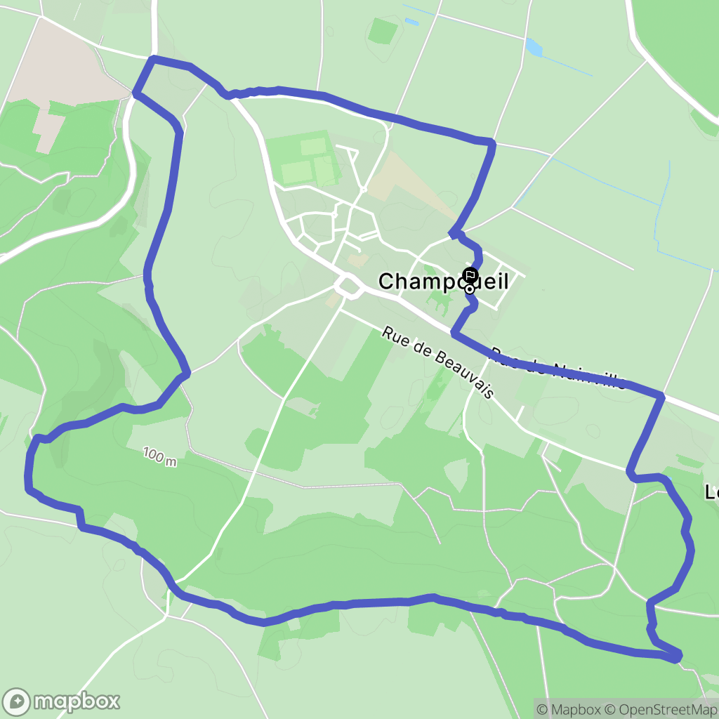 Champcueil : carte du parcours de randonnée - France