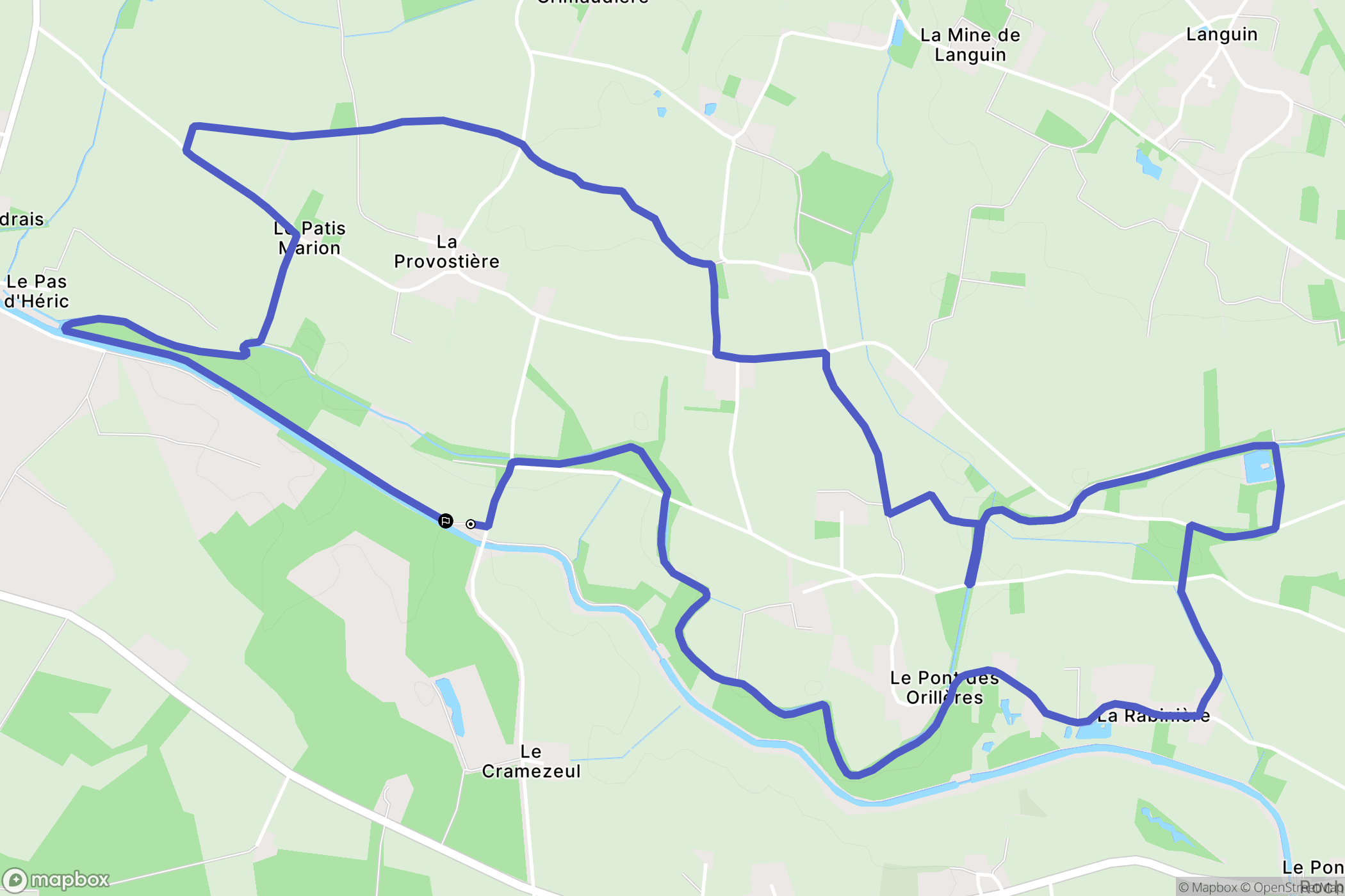 Nort-sur-Erdre : carte du parcours de randonnée - France