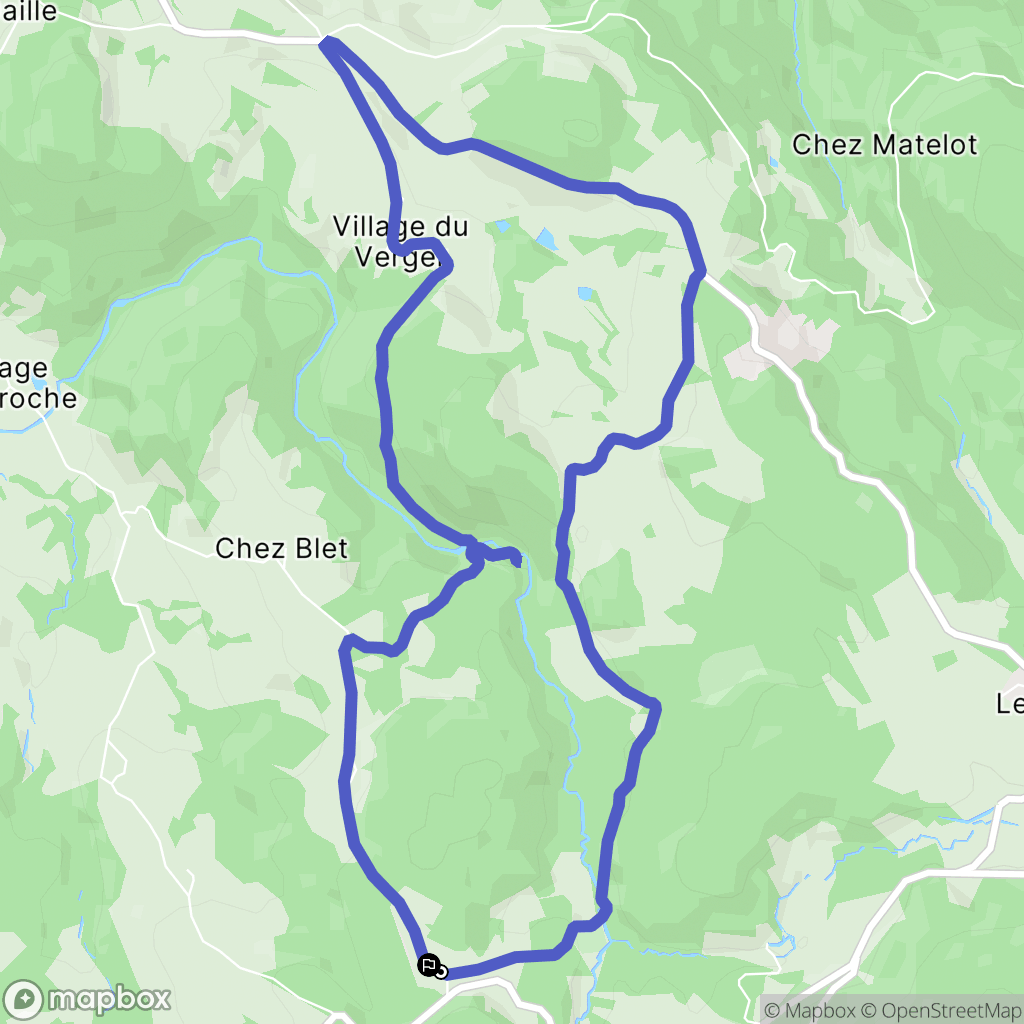 Arfeuilles : carte du parcours de randonnée - France