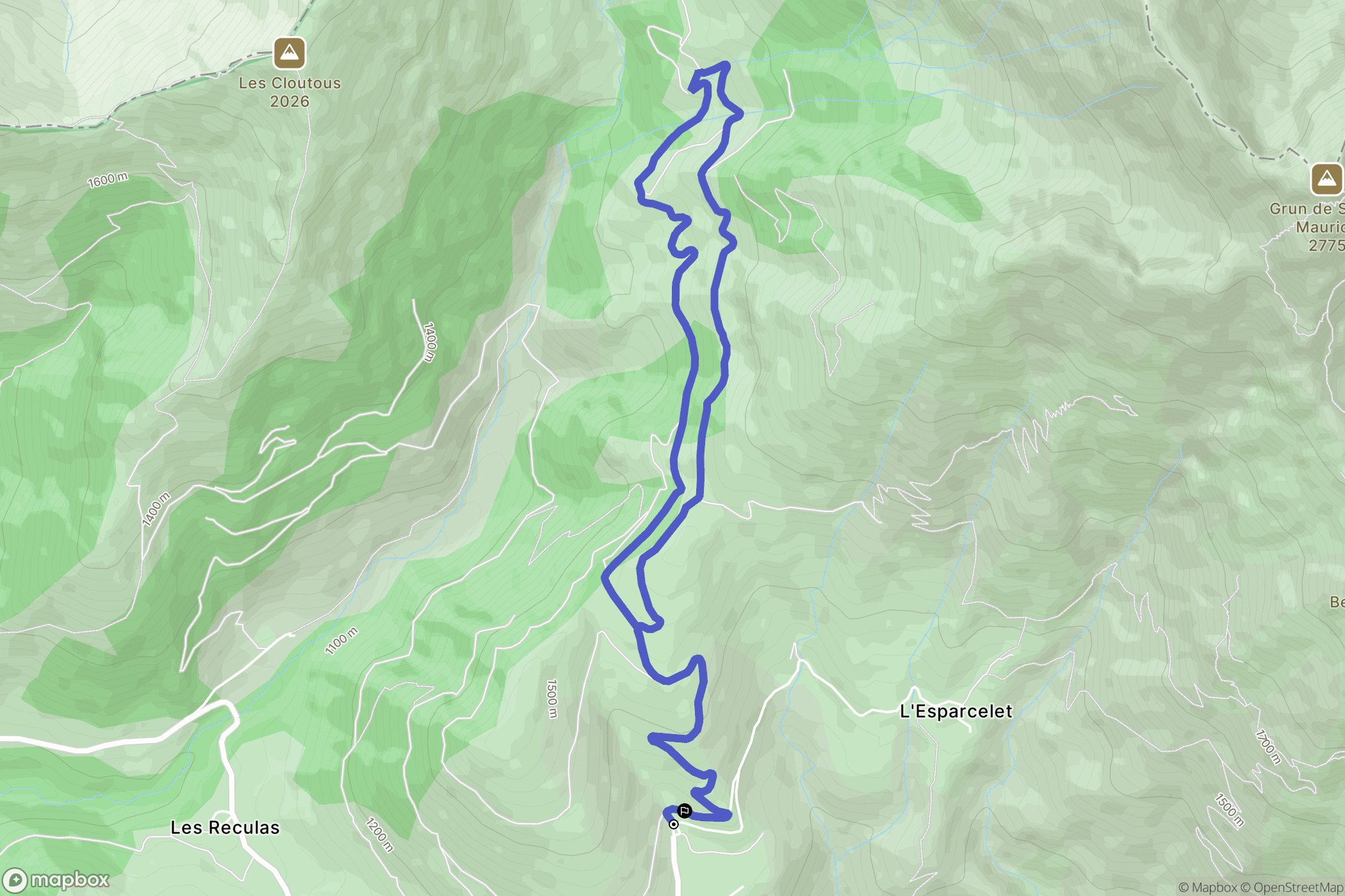 Saint-Firmin : carte du parcours de randonnée - France