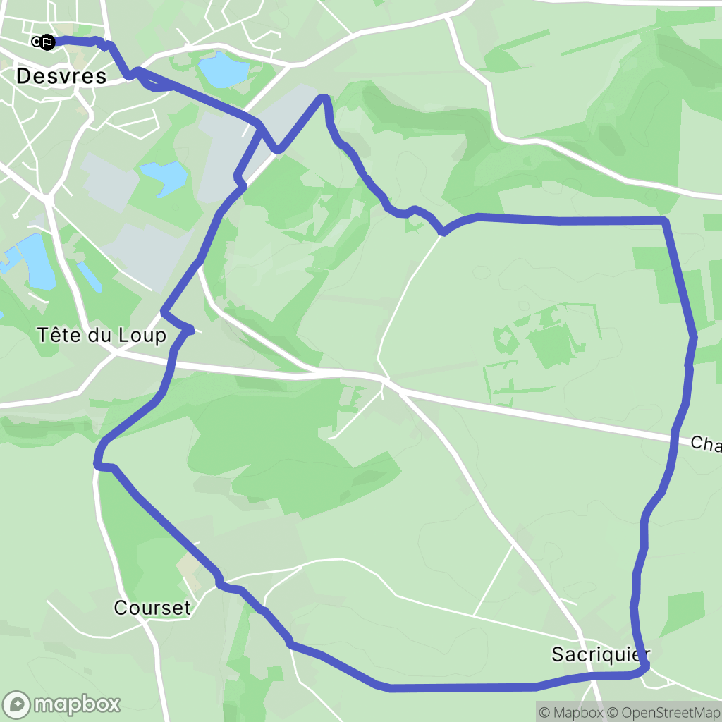 Desvres : carte du parcours de randonnée - France