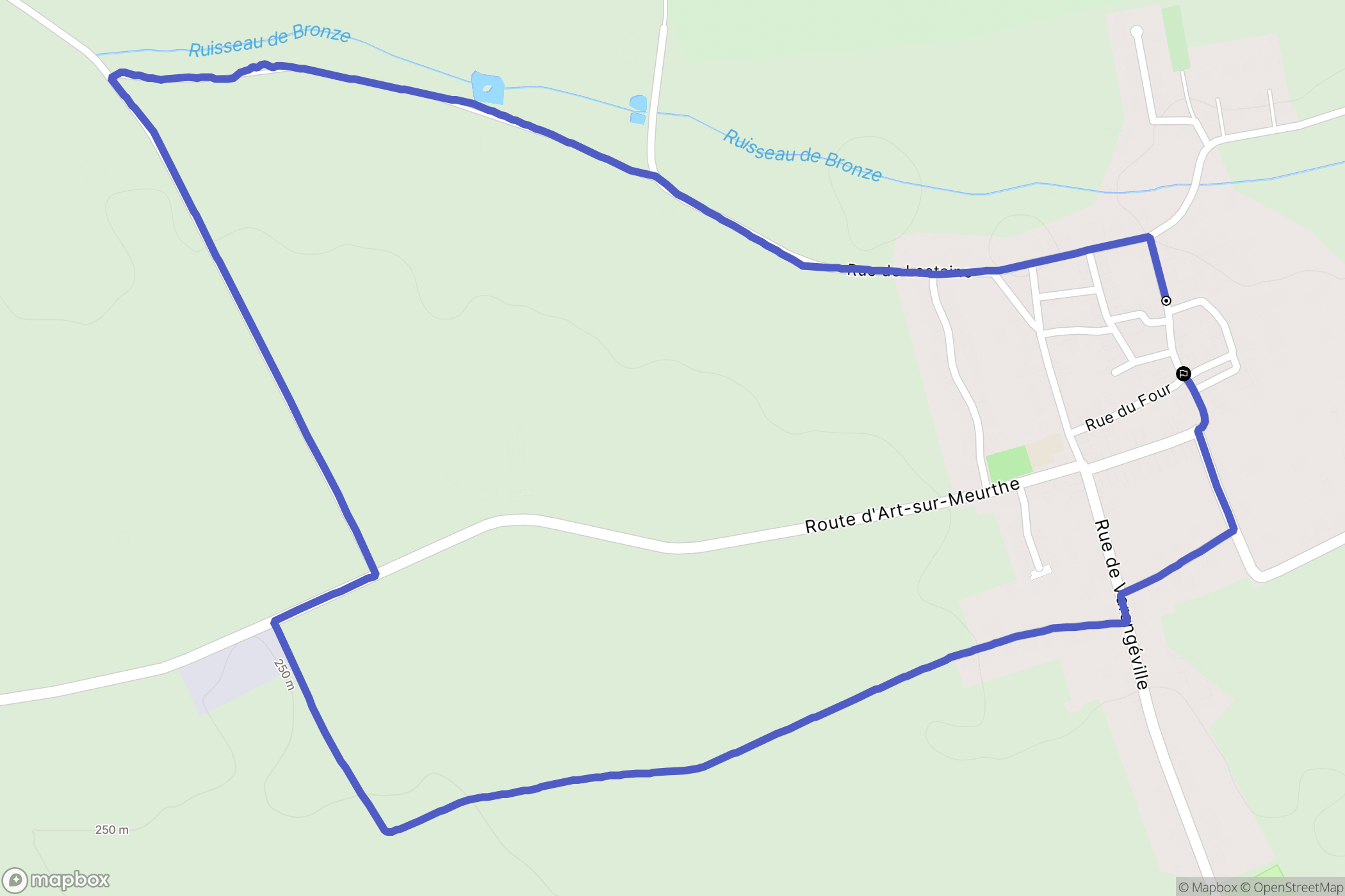 Lenoncourt : carte du parcours de randonnée - France