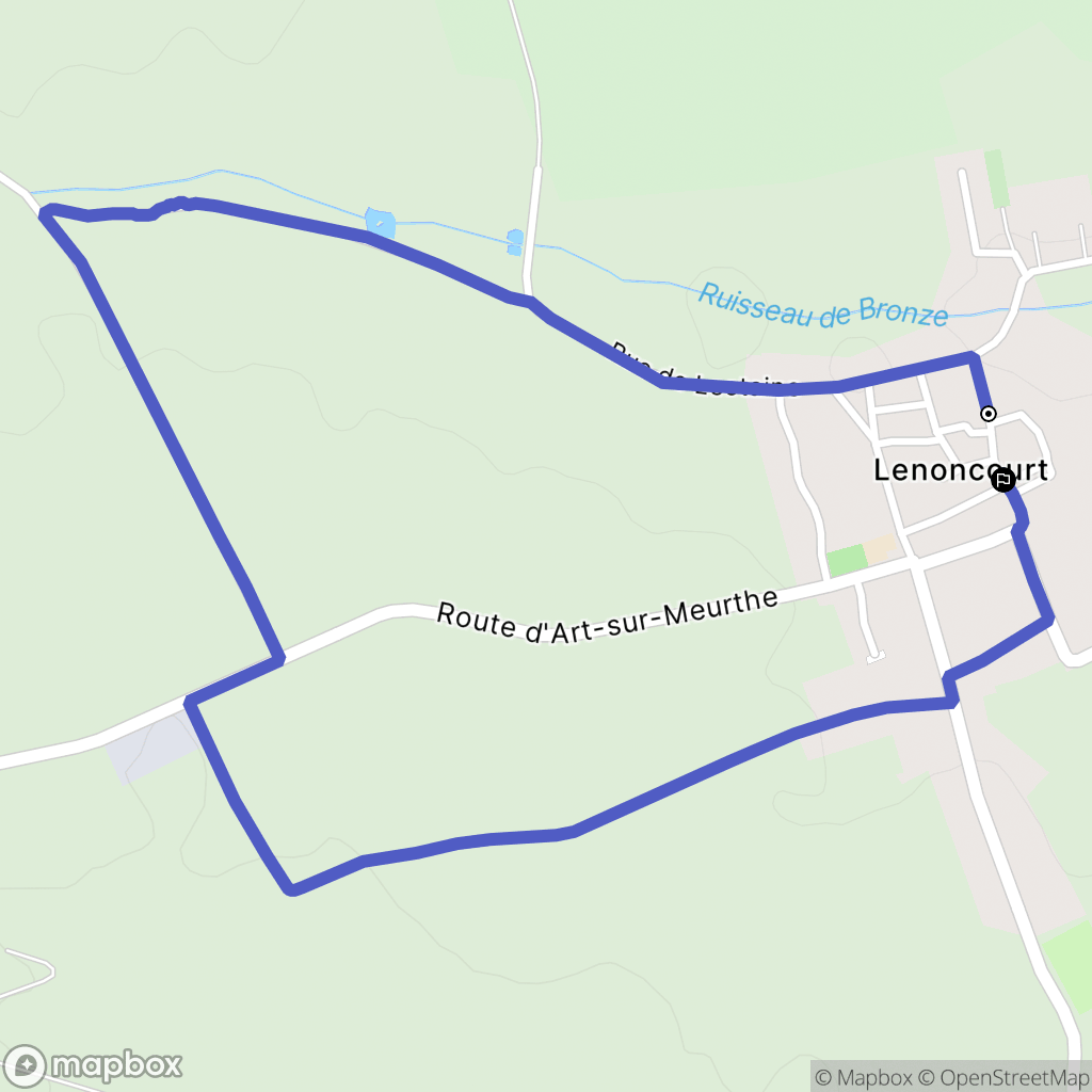 Lenoncourt : carte du parcours de randonnée - France