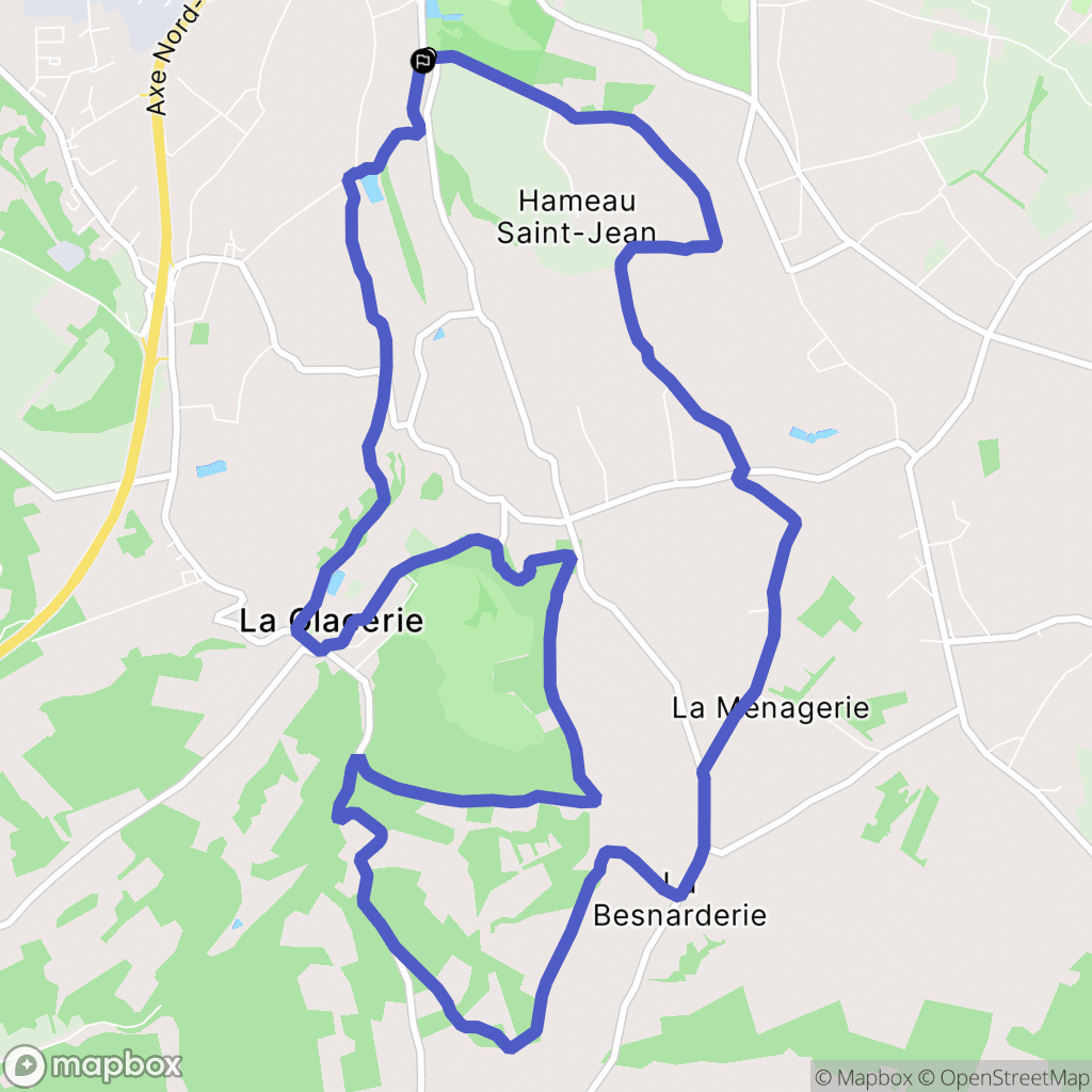 Cherbourg-en-Cotentin : carte du parcours de randonnée - France