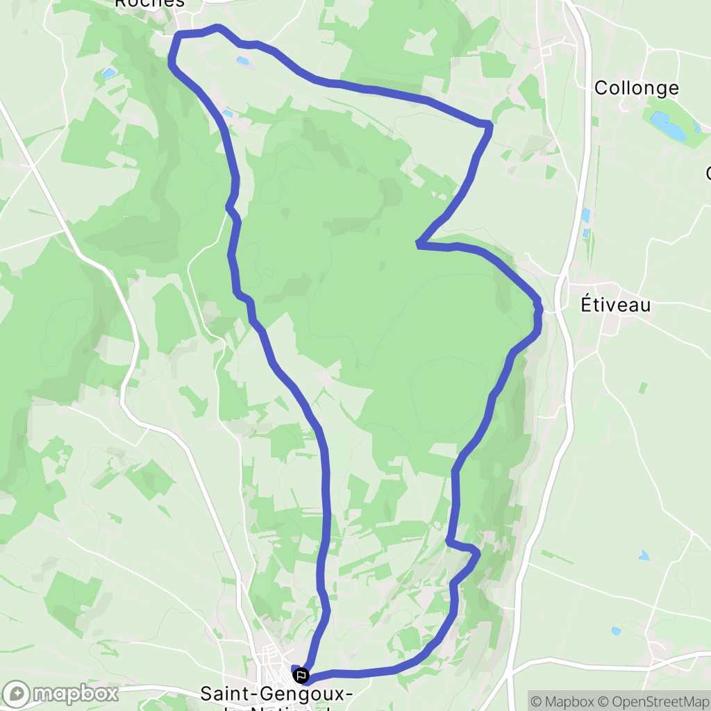 Saint-Gengoux-le-national : carte du parcours de randonnée - France