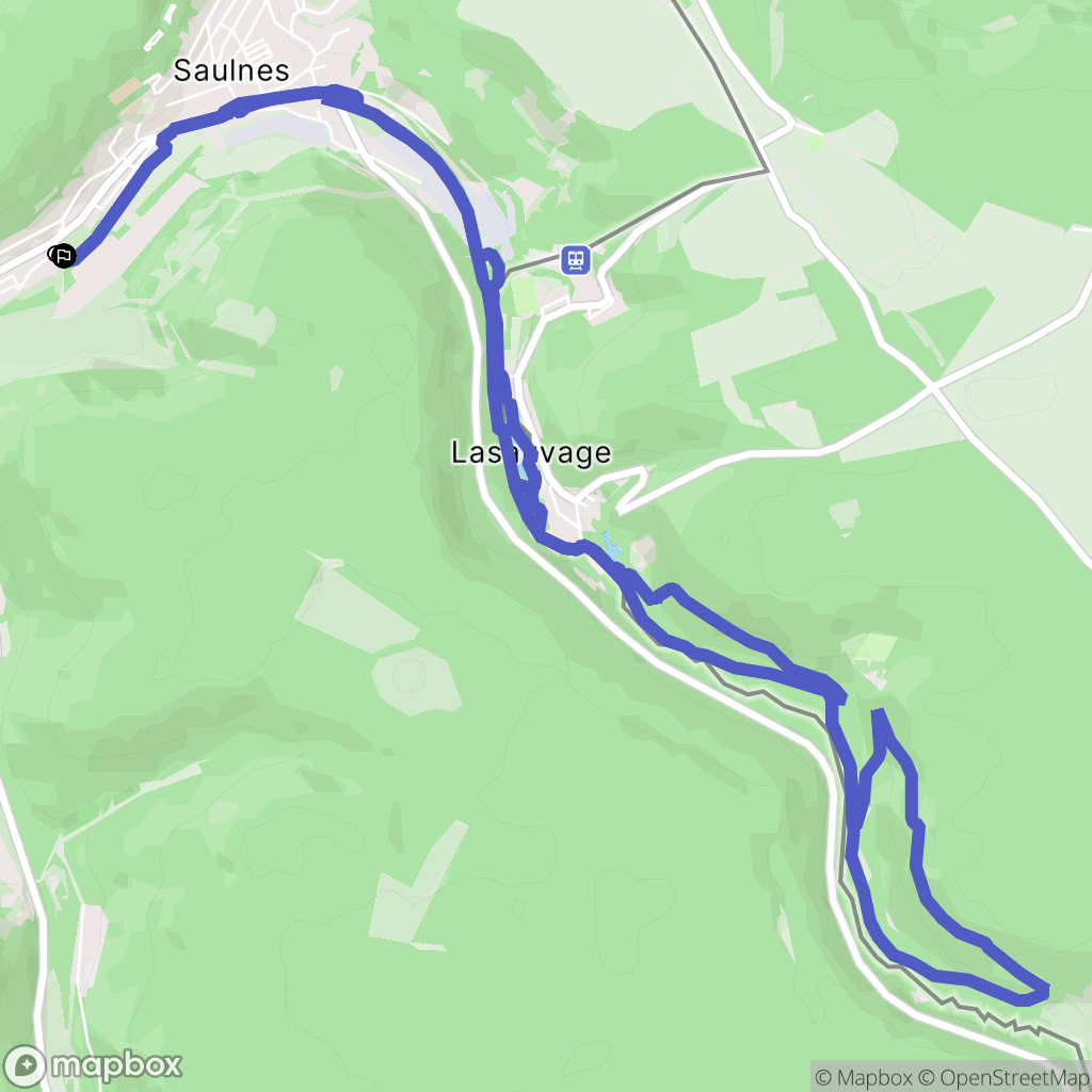 Saulnes : carte du parcours de randonnée - France