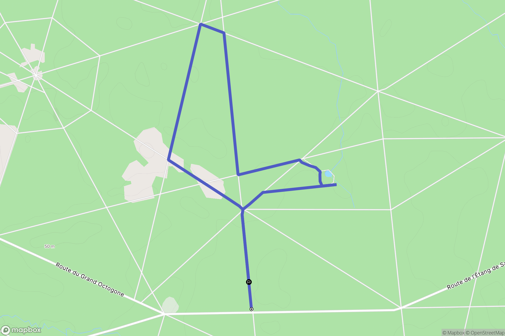 Saint-Sauveur : carte du parcours de randonnée - France