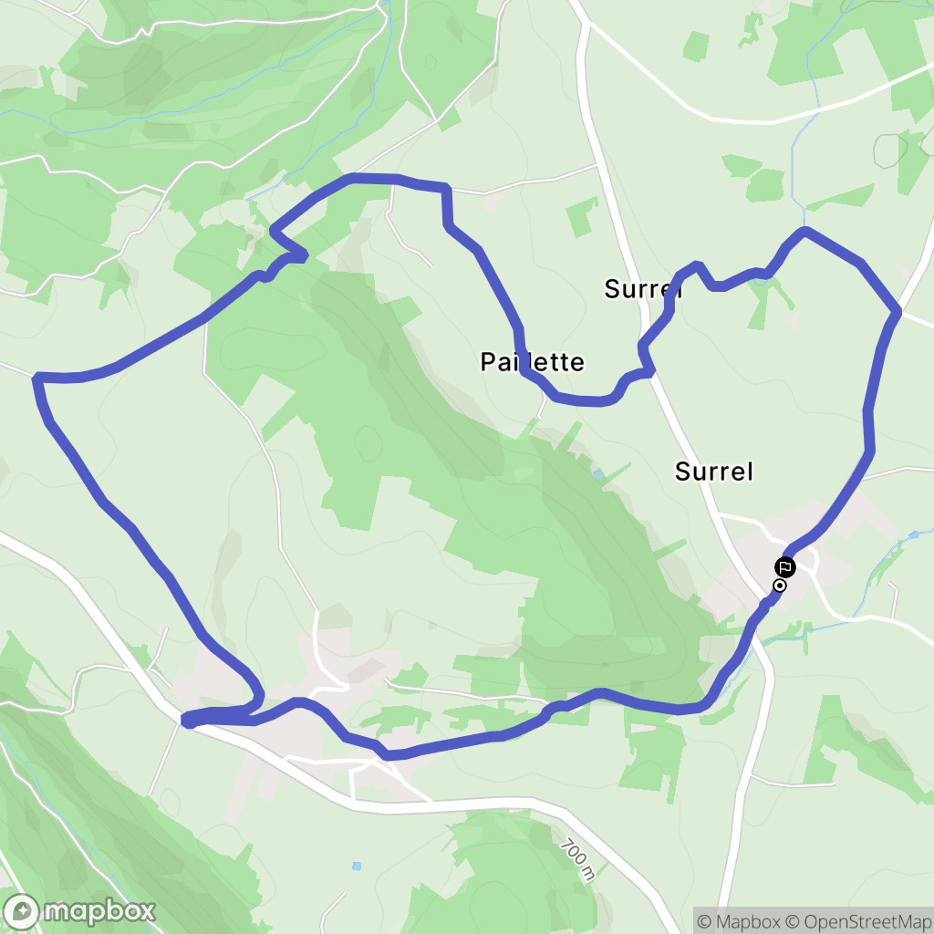Retournac : carte du parcours de randonnée - France