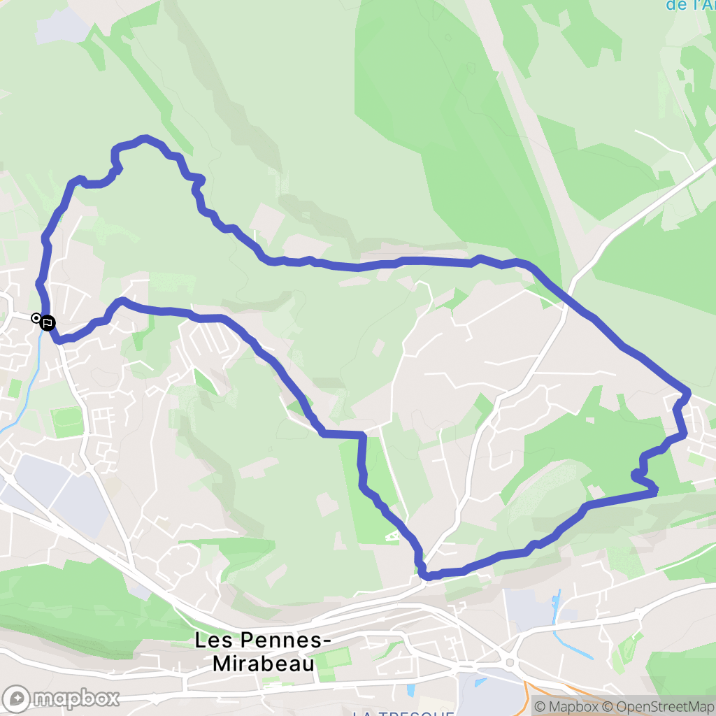 Vitrolles : carte du parcours de randonnée - France