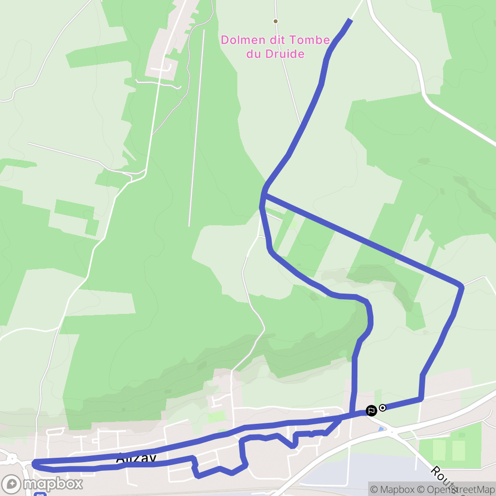 Alizay : carte du parcours de randonnée - France