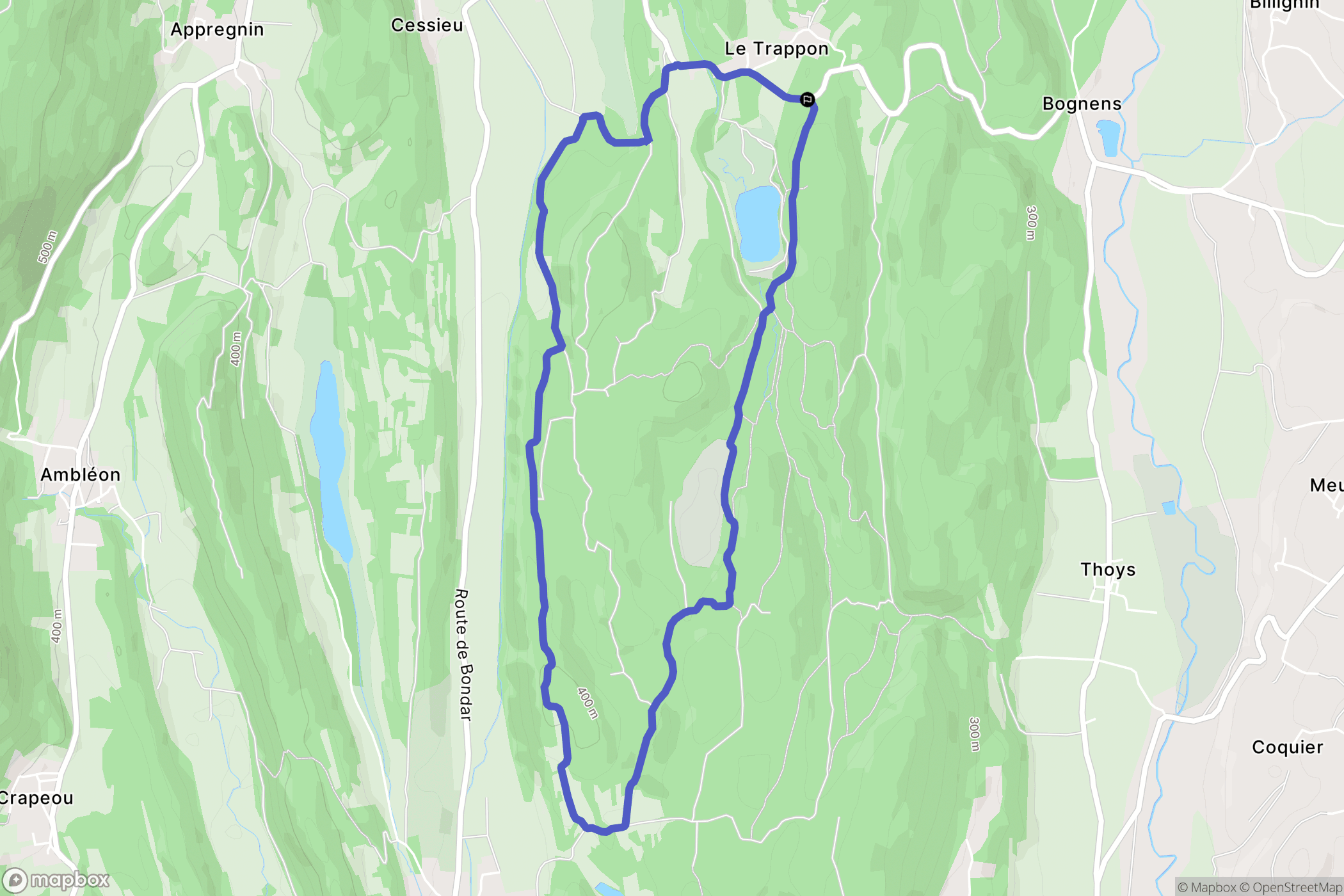 Saint-Germain-les-Paroisses : carte du parcours de randonnée - France
