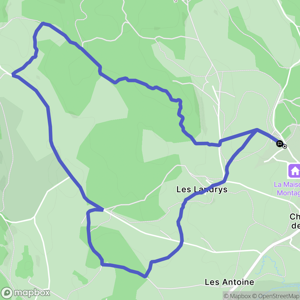 Chapelle-des-Bois : carte du parcours de randonnée - France