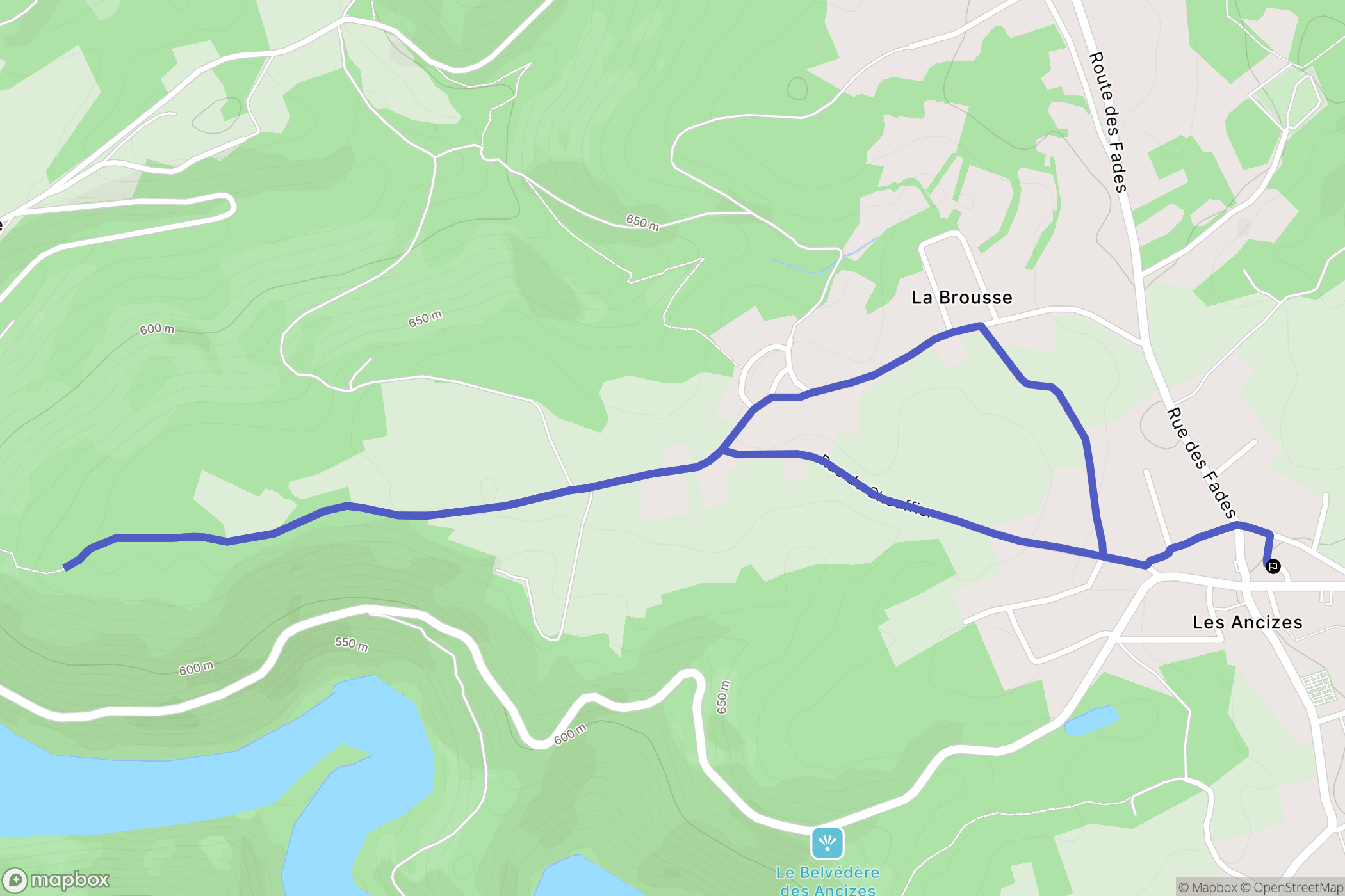 Les Ancizes-Comps : carte du parcours de randonnée - France