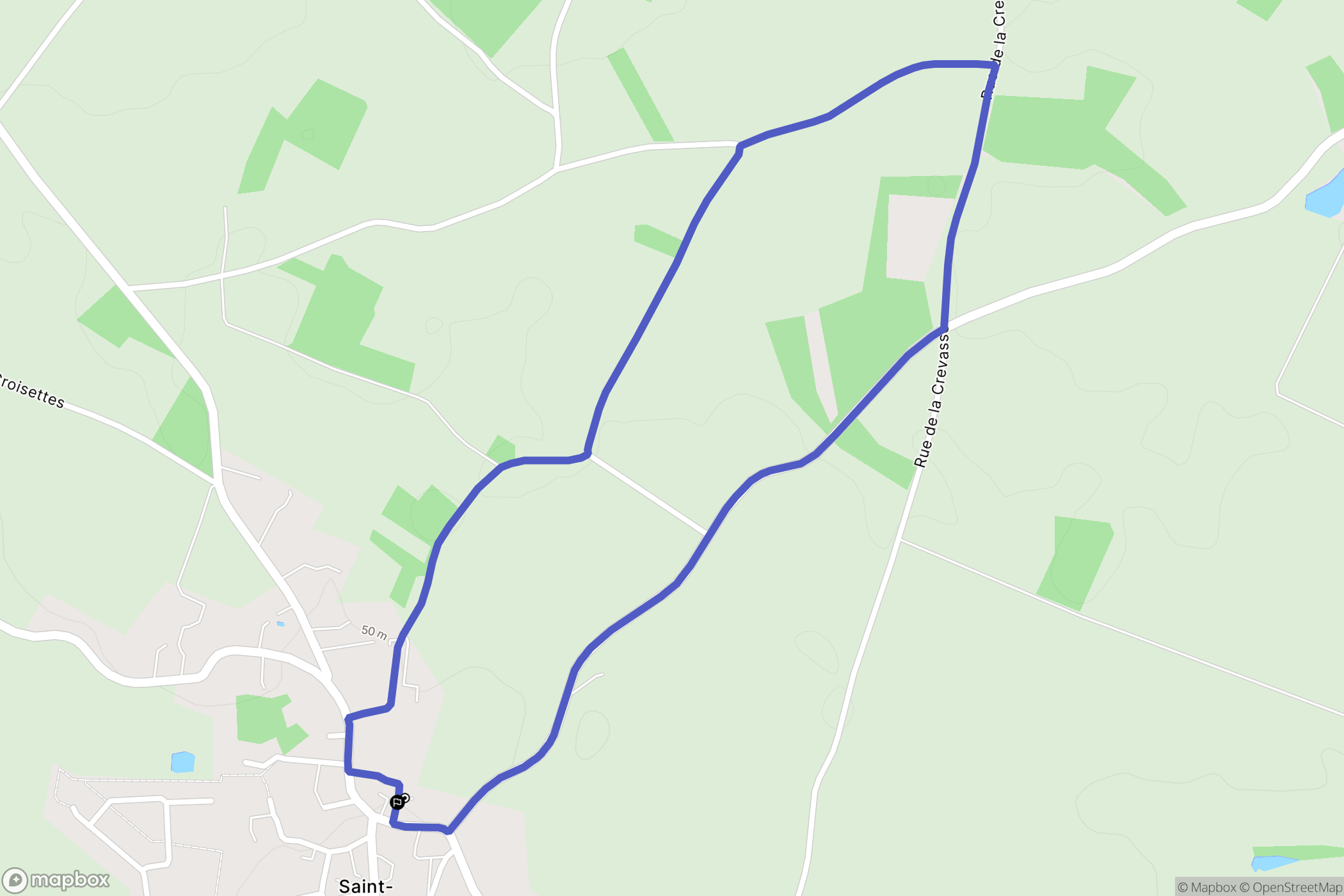 Saint-Valérien : carte du parcours de randonnée - France