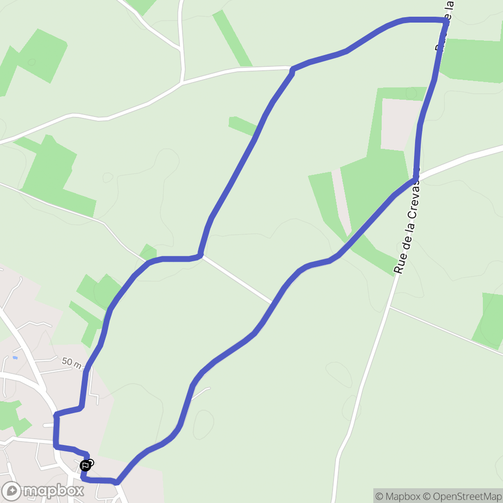 Saint-Valérien : carte du parcours de randonnée - France