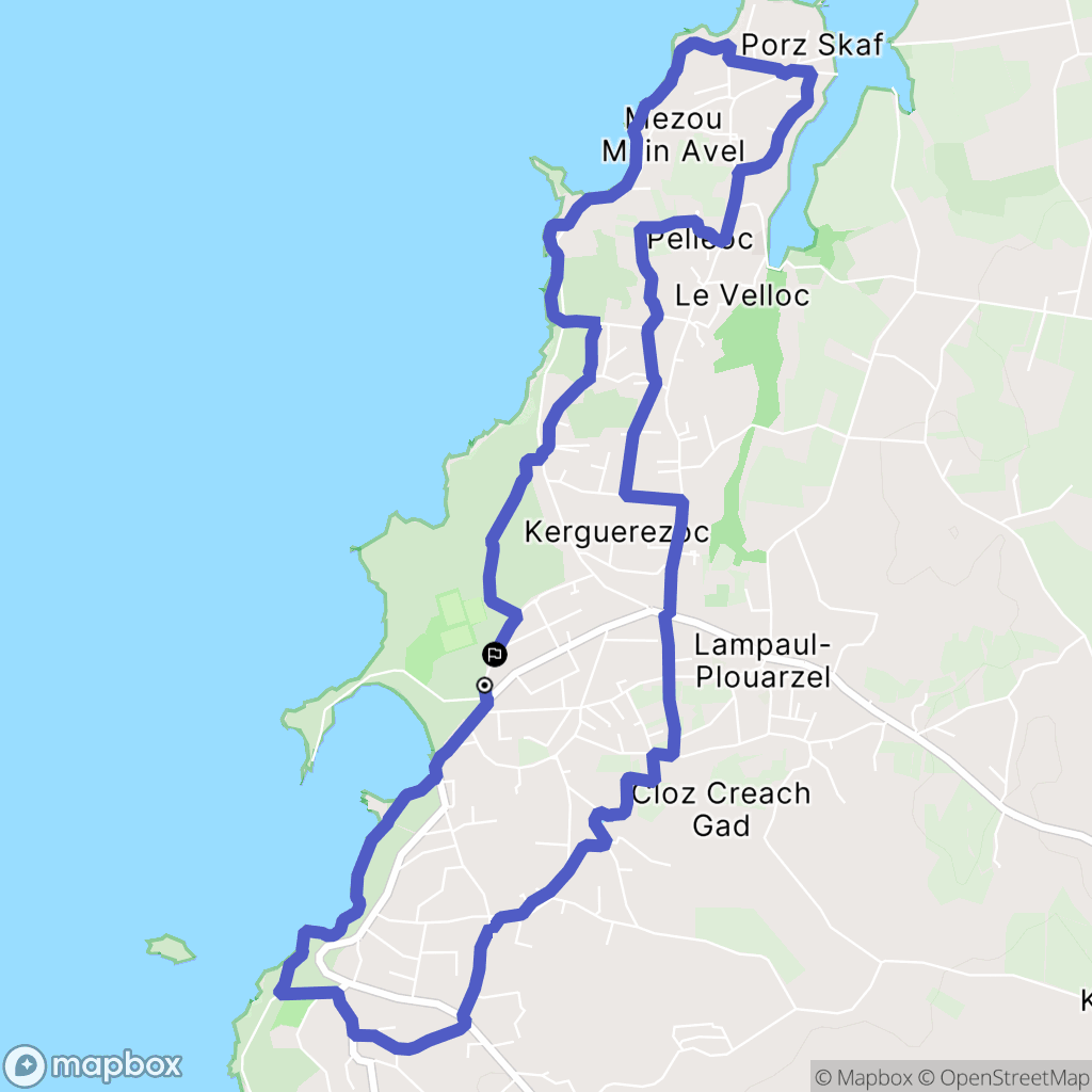 Lampaul-Plouarzel : carte du parcours de randonnée - France