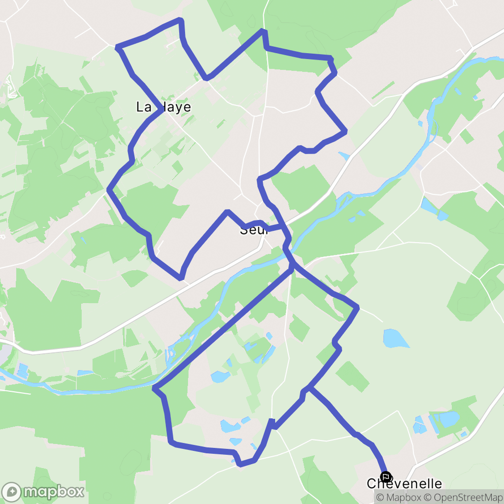 Le Controis-en-Sologne : carte du parcours de randonnée - France