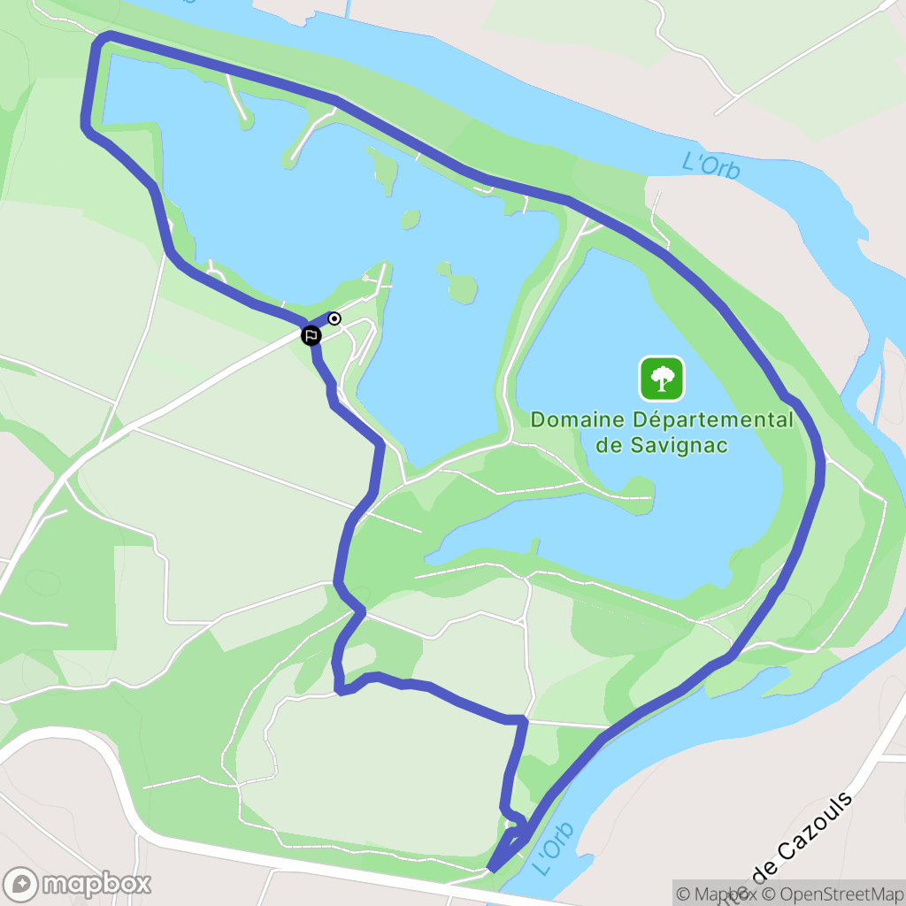 Cazouls-lès-Béziers : carte du parcours de randonnée - France