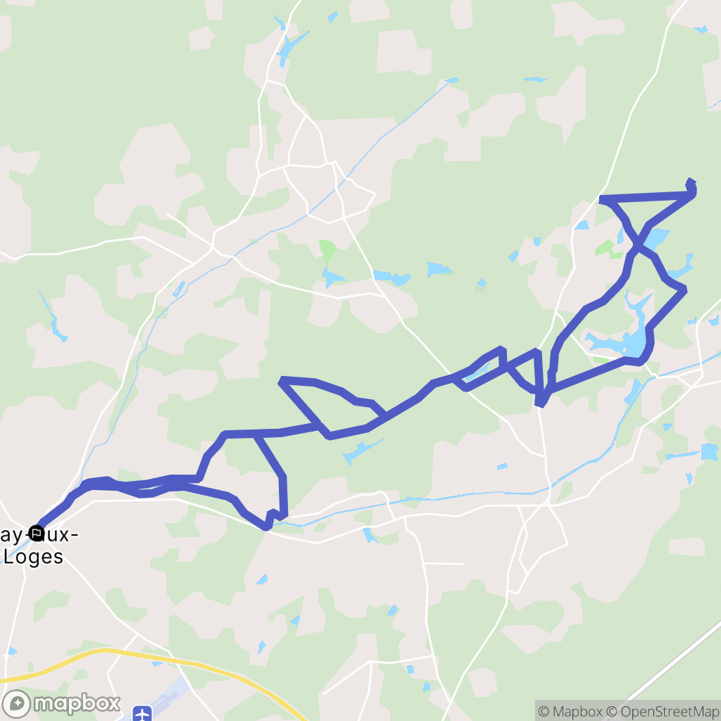 Fay-aux-Loges : carte du parcours de randonnée - France