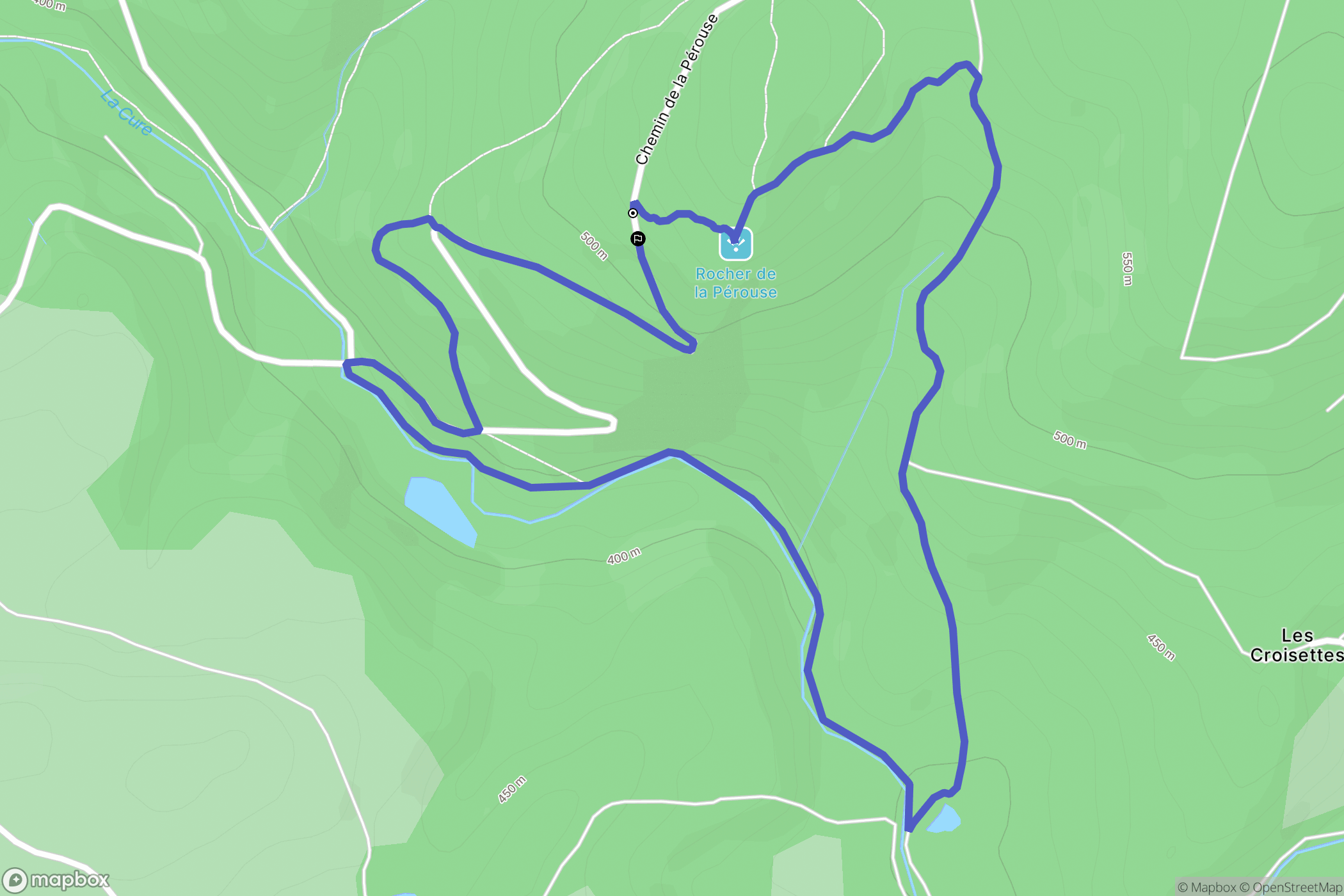 Quarré-les-Tombes : carte du parcours de randonnée - France