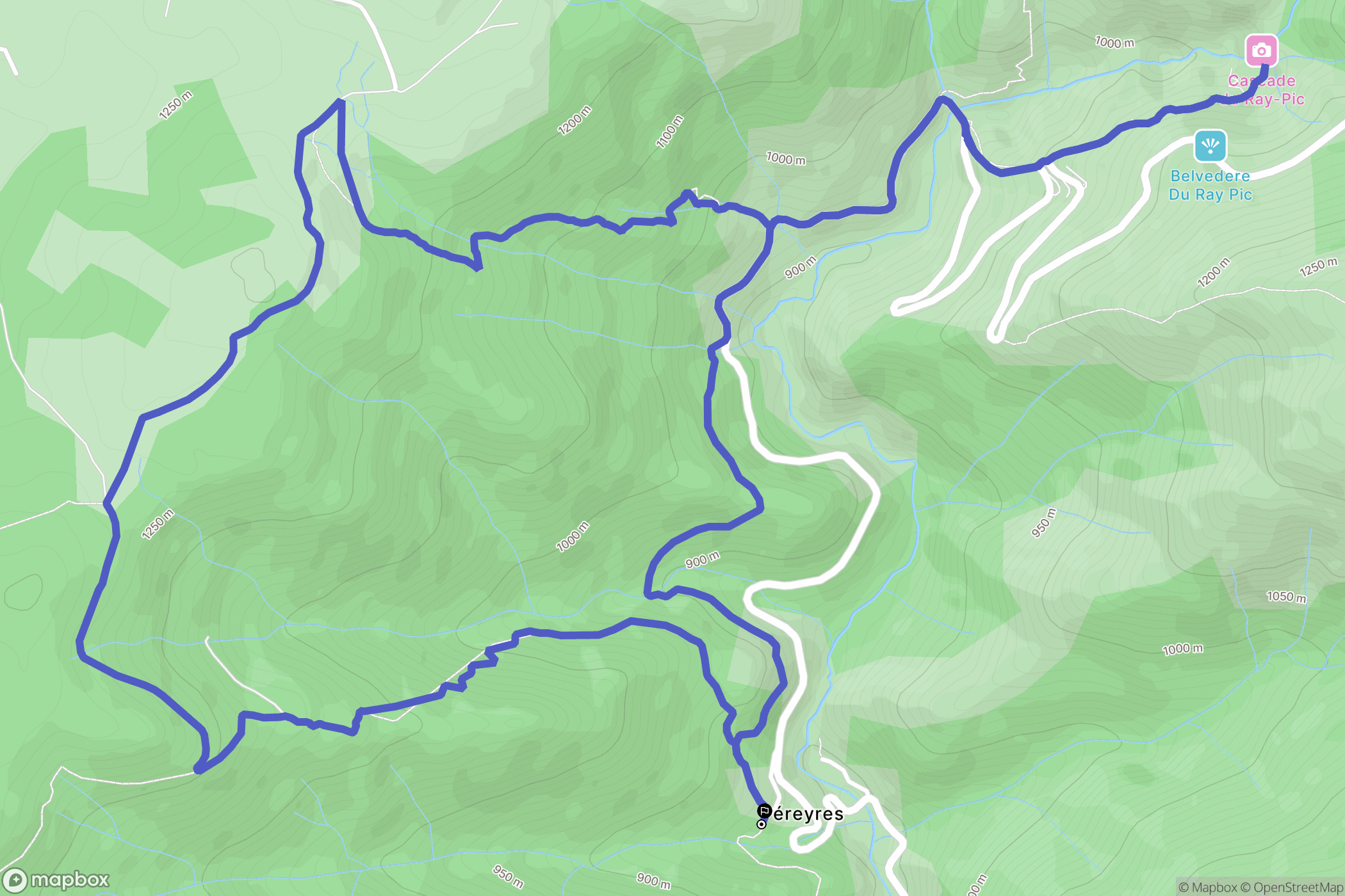 Péreyres: routekaart voor buitenactiviteiten - France