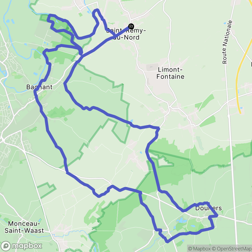 Saint-Remy-du-Nord : carte du parcours de randonnée - France