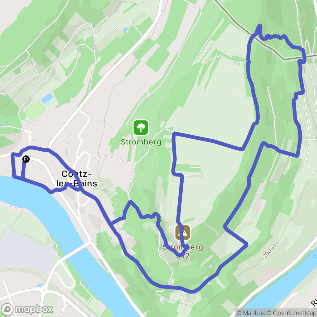 Contz-les-Bains : carte du parcours de randonnée - France
