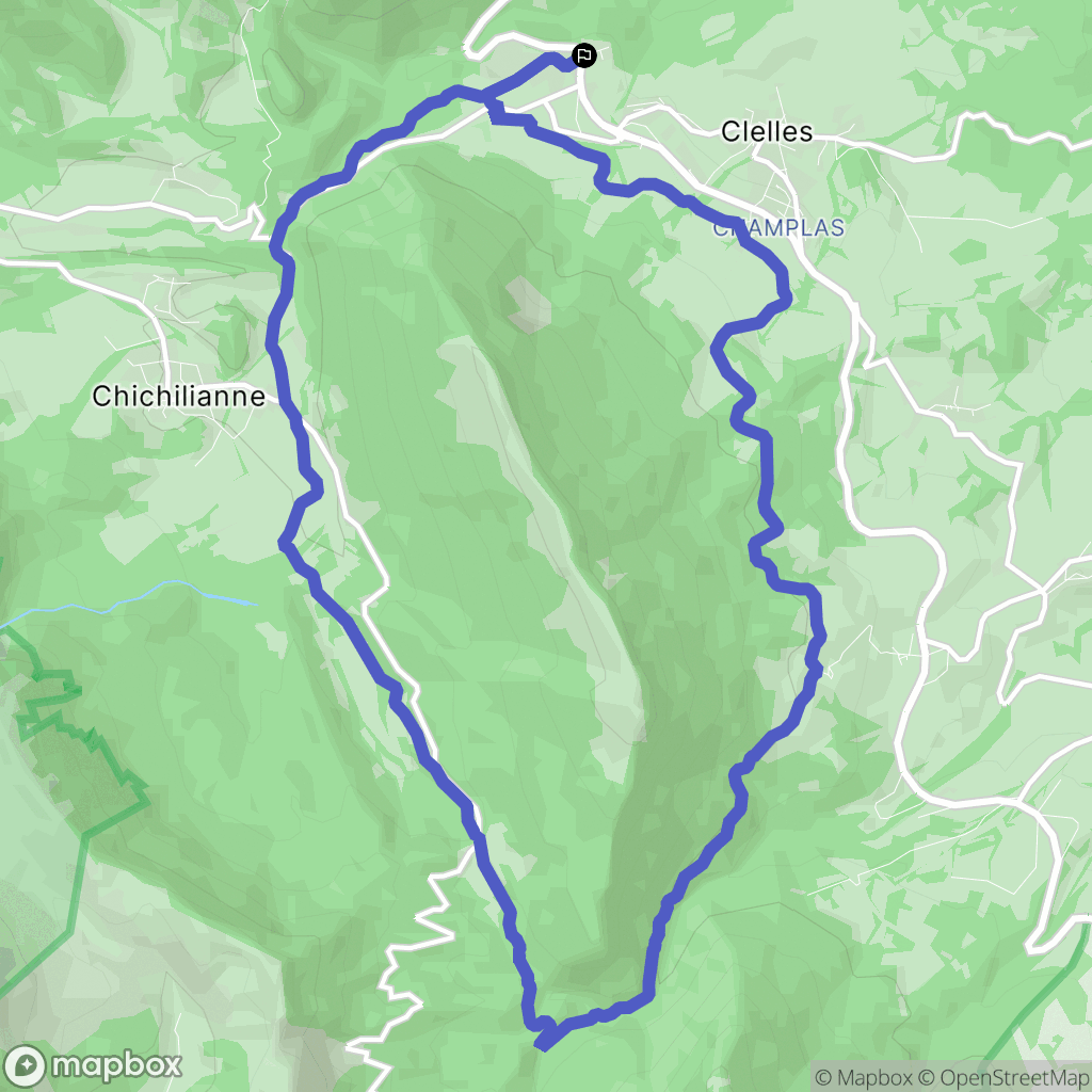 Clelles : carte du parcours de randonnée - France