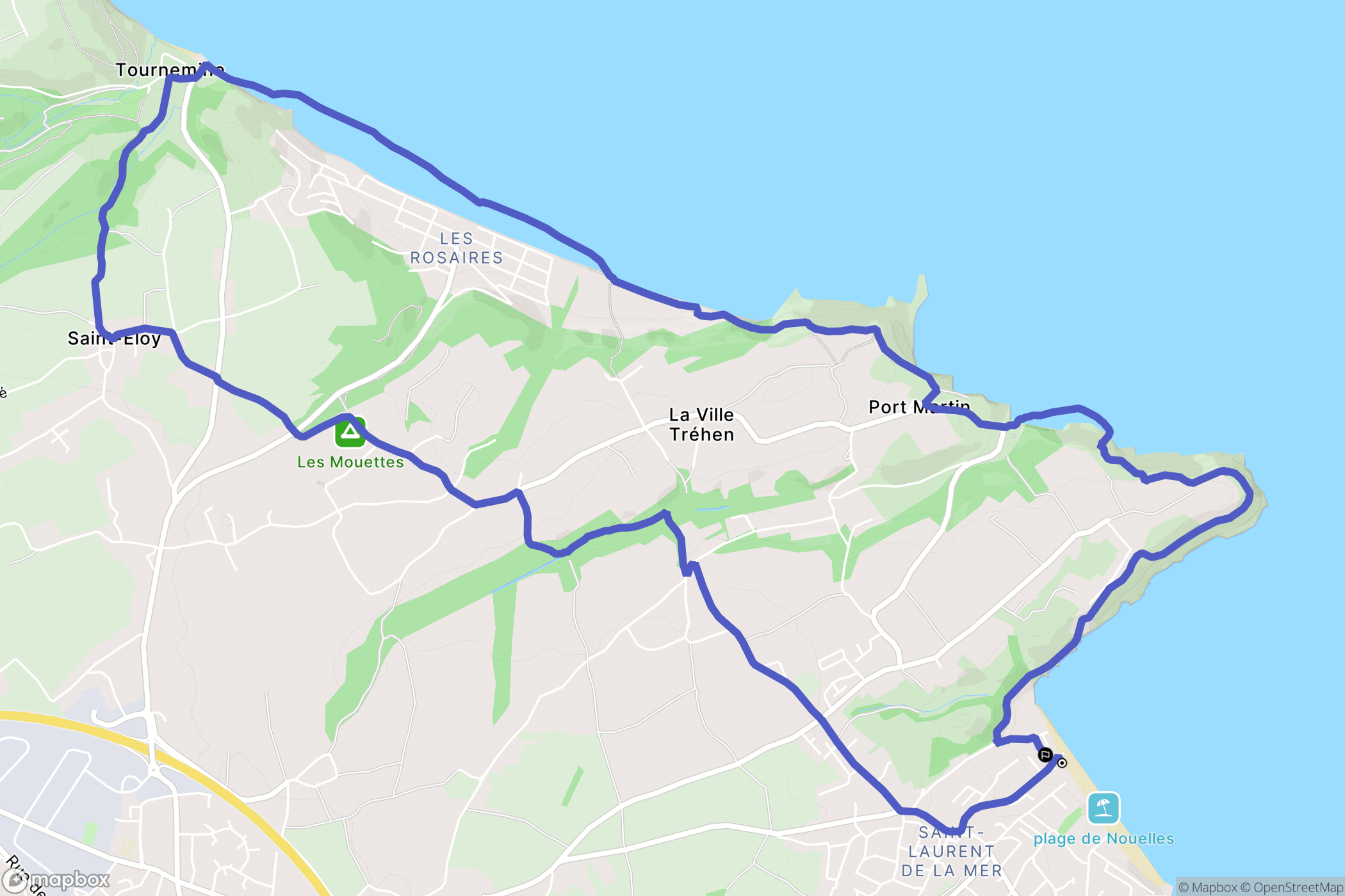 Plérin : carte du parcours de randonnée - France
