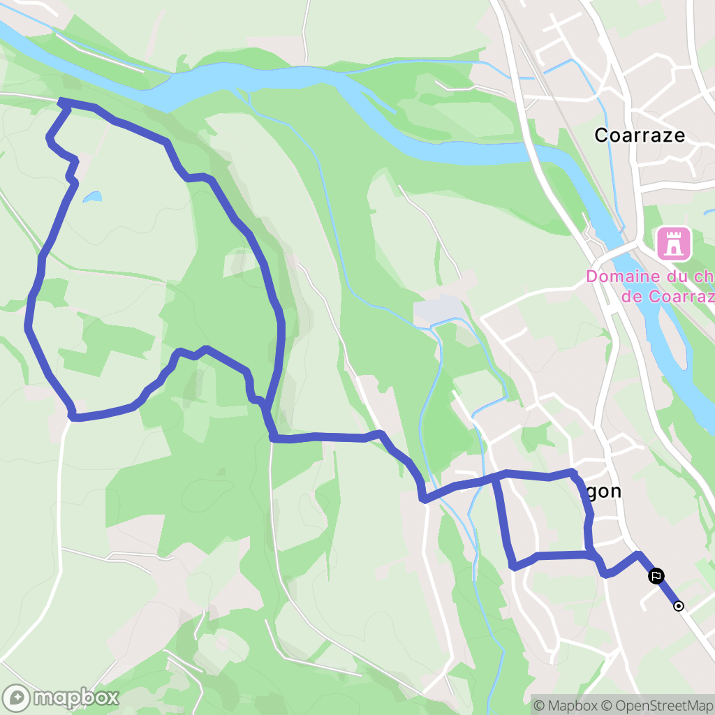 Igon : carte du parcours de randonnée - France