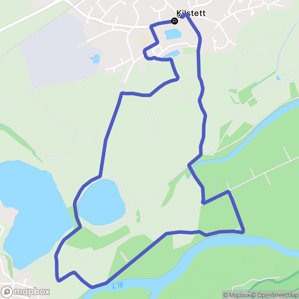 Kilstett : carte du parcours de randonnée - France