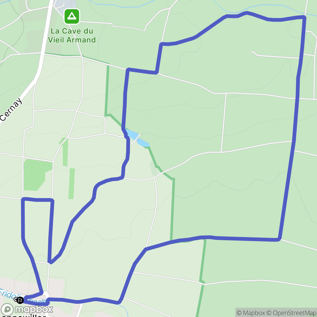 Hartmannswiller : carte du parcours de randonnée - France