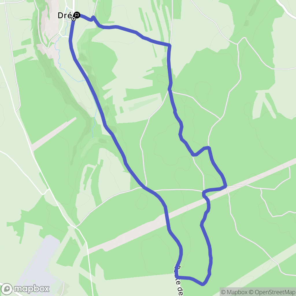 Drée : carte du parcours de randonnée - France