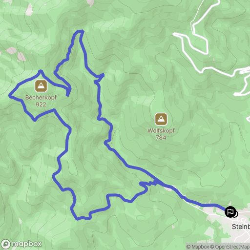 Steinbach : carte du parcours de randonnée - France