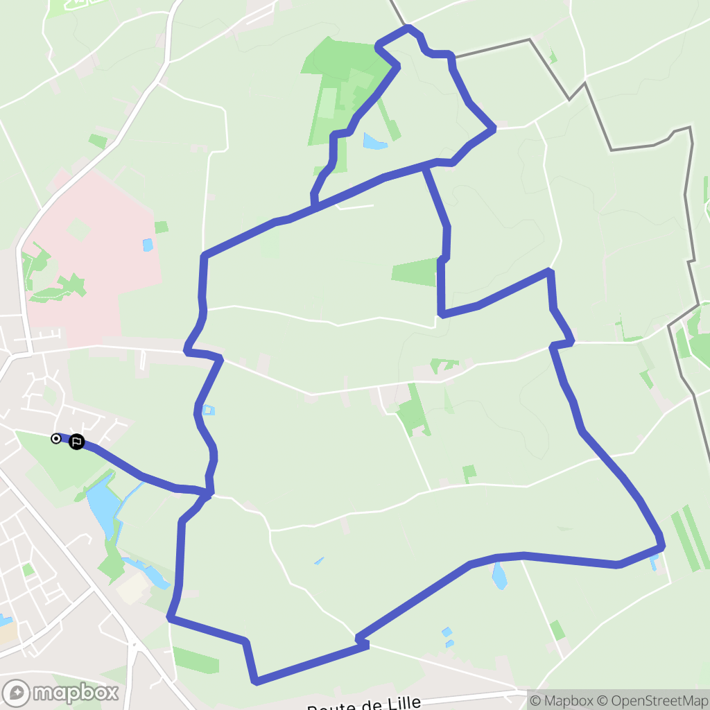 Bailleul : carte du parcours de randonnée - France