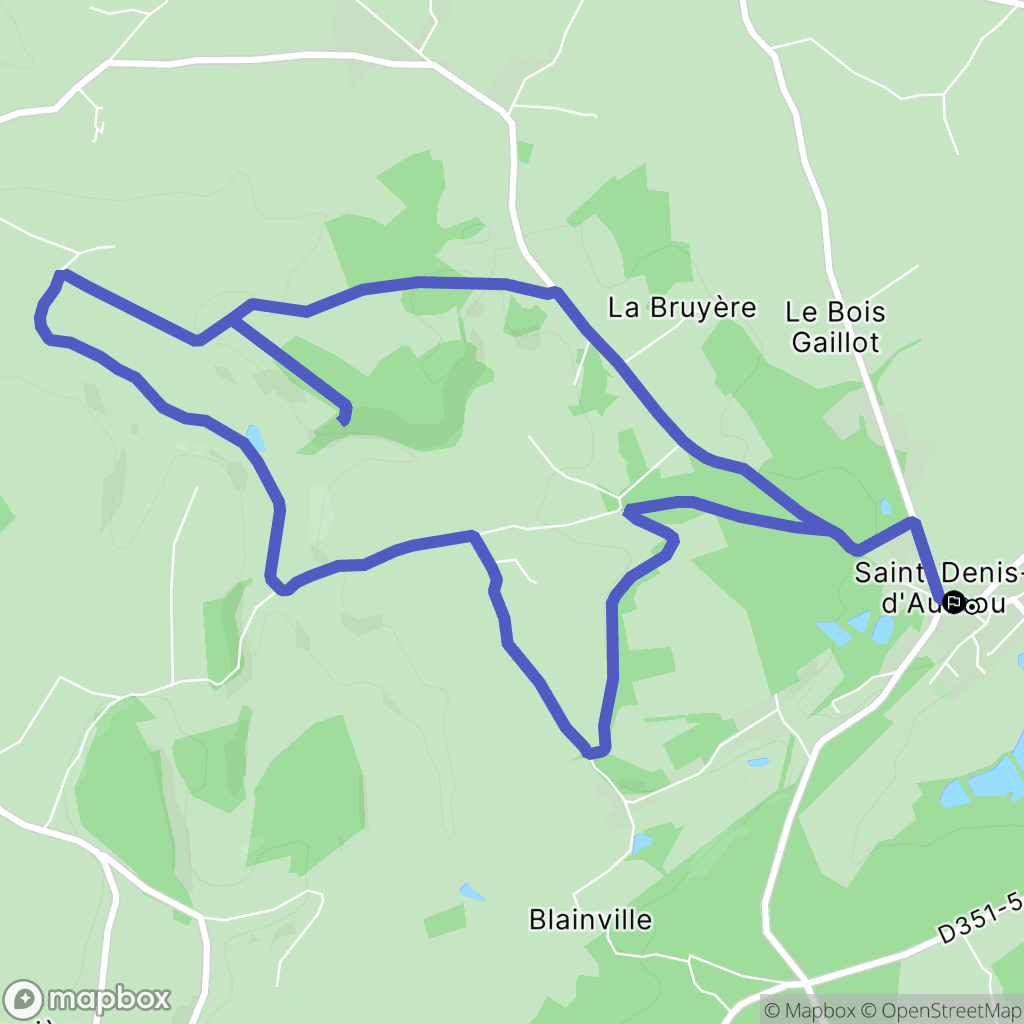 Saintigny : carte du parcours de randonnée - France