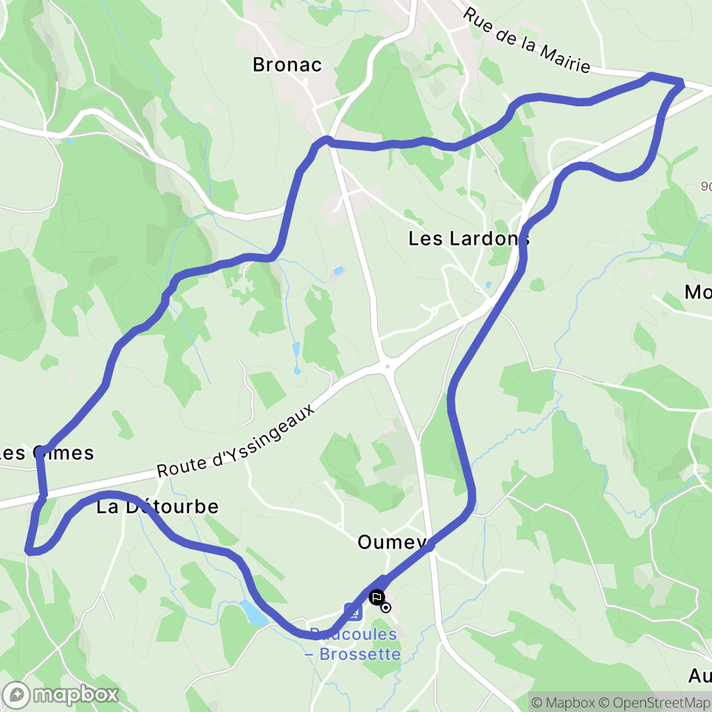 Raucoules : carte du parcours de randonnée - France