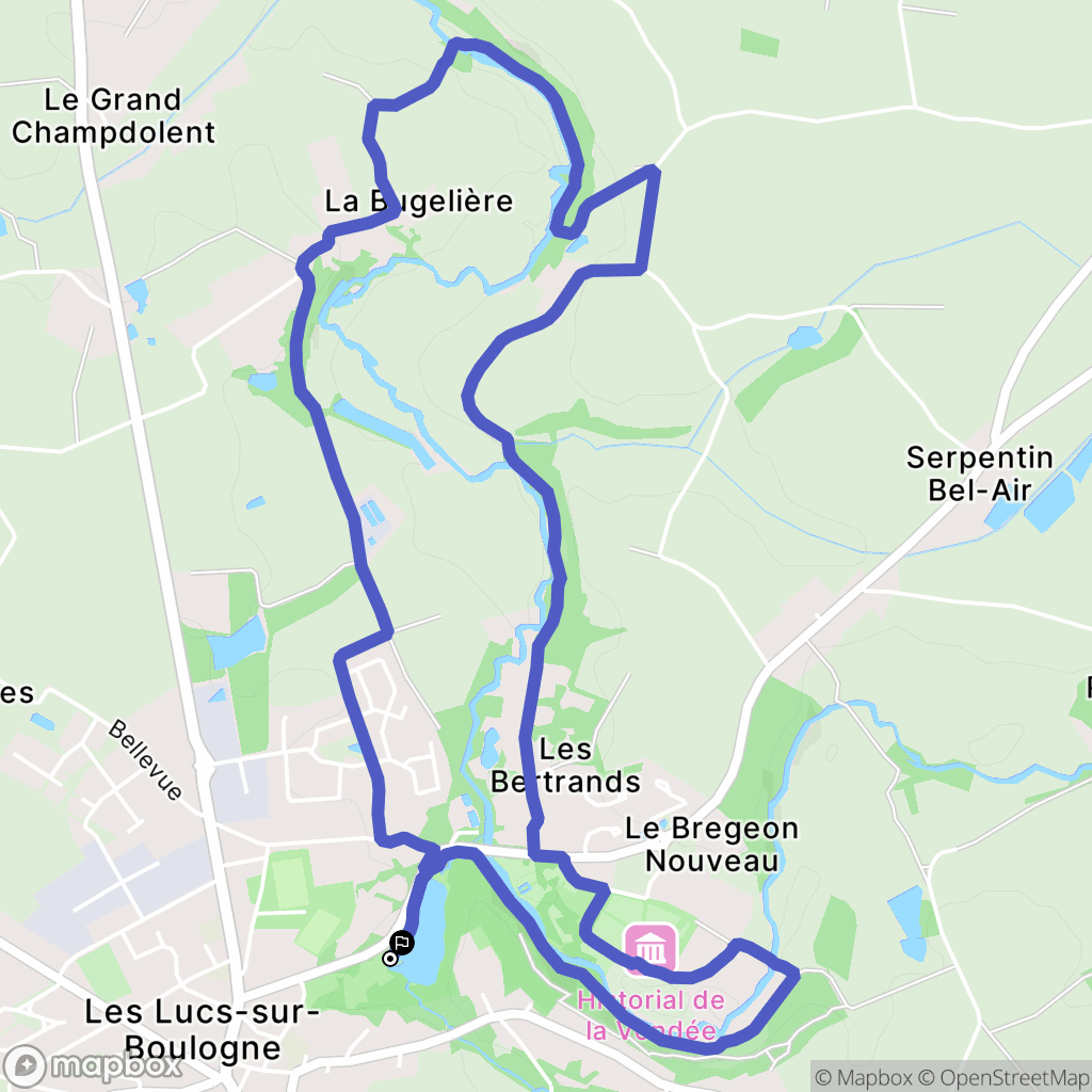 Les Lucs-sur-Boulogne : carte du parcours de randonnée - France