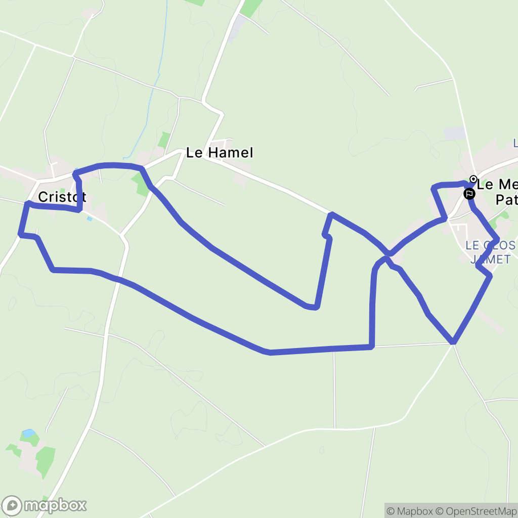 Thue et Mue : carte du parcours de randonnée - France