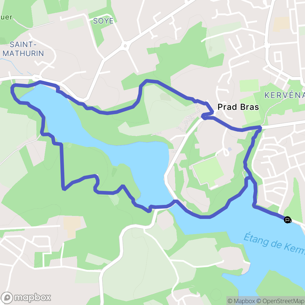 Lorient : carte du parcours de randonnée - France
