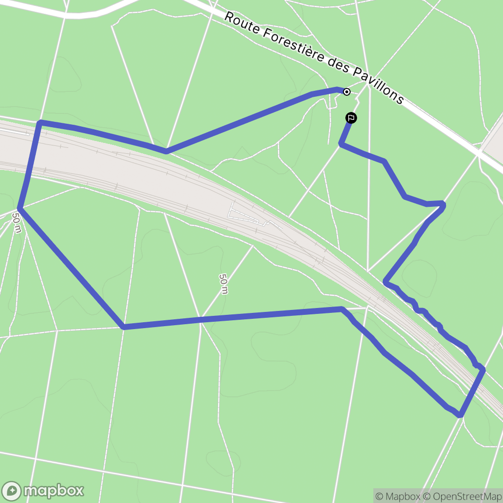 Saint-Germain-en-Laye : carte du parcours de randonnée - France