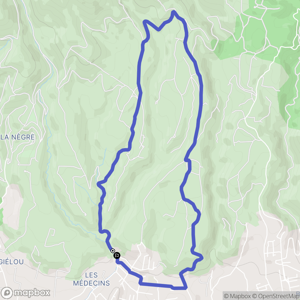Plan-de-Cuques : carte du parcours de randonnée - France